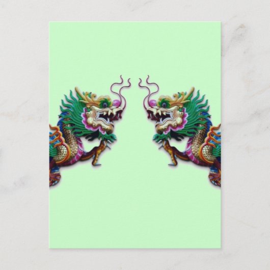 Briefkaart Twin Dragons (Voorkant)