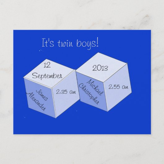 Briefkaart - twintigste bekendmaking (Voorkant)