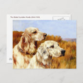Briefkaart: Two Setters van Arthur Wardle Briefkaart (Voorkant / Achterkant)