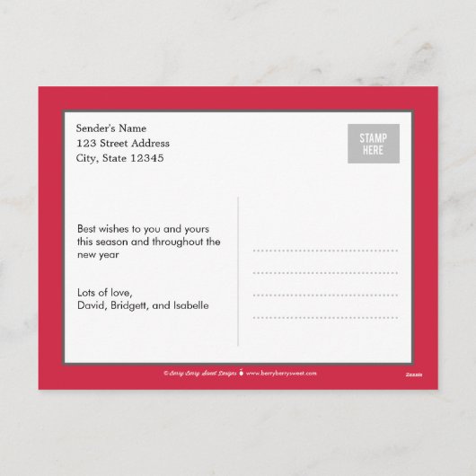 Briefkaart  type feestdag fotokaart (Achterkant)