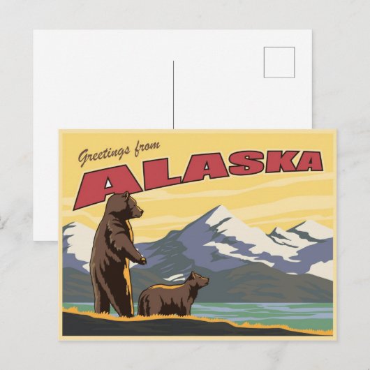 Briefkaart uit Alaska (Voorkant / Achterkant)