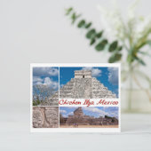 Briefkaart uit Chichen Itza, Mexico (Staand voorkant)
