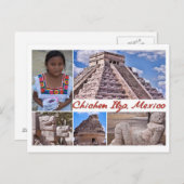 Briefkaart uit Chichen Itza, Mexico (Voorkant / Achterkant)