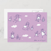 briefkaart uit de serie "Moms are not angels" (Voorkant / Achterkant)