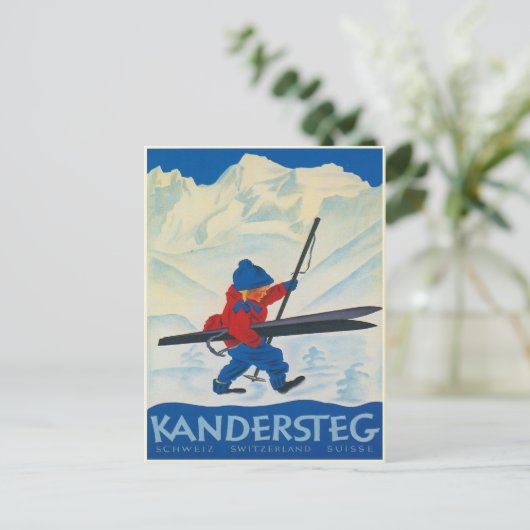  Briefkaart uit de Zwitserse Alpen (Staand voorkant)