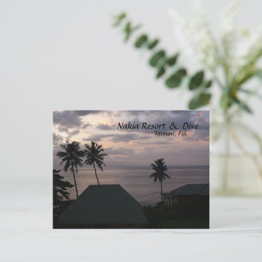 Briefkaart uit Fiji (Staand voorkant)