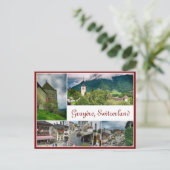 Briefkaart uit Gruyère, Zwitserland (Staand voorkant)