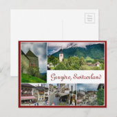 Briefkaart uit Gruyère, Zwitserland (Voorkant / Achterkant)