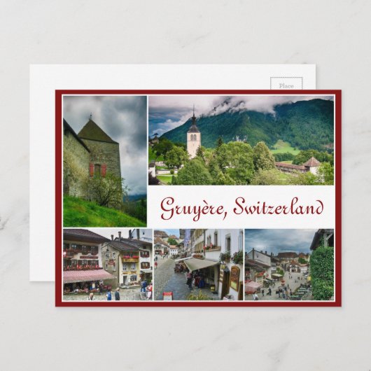 Briefkaart uit Gruyère, Zwitserland (Voorkant / Achterkant)