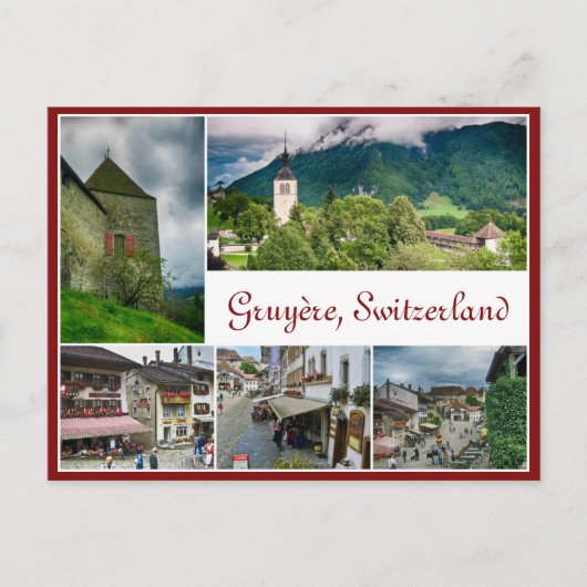 Briefkaart uit Gruyère, Zwitserland (Voorkant)