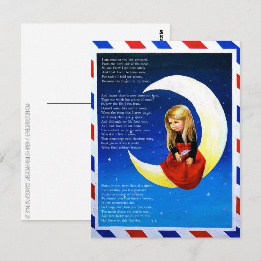 Briefkaart uit het Briefkaart Moon (Voorkant / Achterkant)