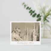 Briefkaart uit Milaan. (Staand voorkant)