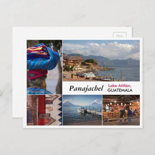 Briefkaart uit Panajachel, Guatemala (Voorkant / Achterkant)