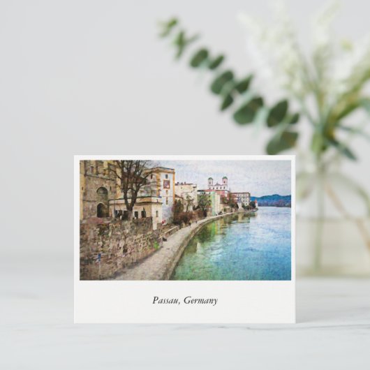 Briefkaart uit Passau, Duitsland (Staand voorkant)