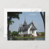 Briefkaart uit Thailand met afbeelding van tempel (Voorkant / Achterkant)