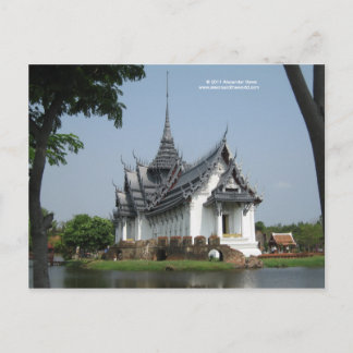 Briefkaart uit Thailand met afbeelding van tempel