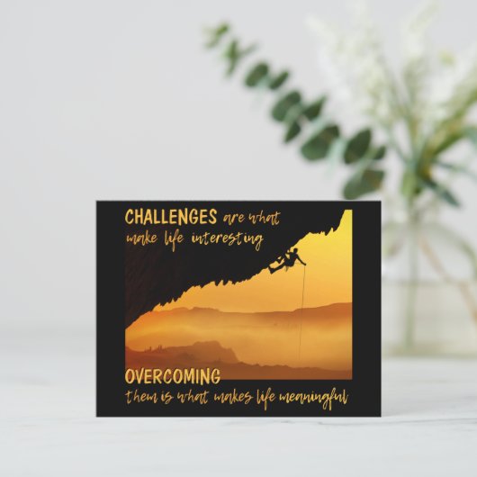 briefkaart "UITDAGINGEN" (Staand voorkant)