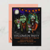 Briefkaart Uitnodiging - Frankenstein & Datum (Voorkant / Achterkant)