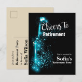 briefkaart - uitnodiging met pensioen (Voorkant / Achterkant)