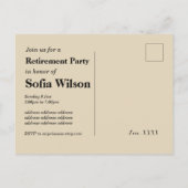 briefkaart - uitnodiging met pensioen (Achterkant)