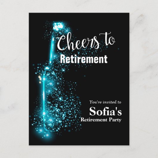 briefkaart - uitnodiging met pensioen (Voorkant)