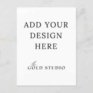 Briefkaart Uitnodiging Portret Sjabloon Blank