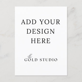 Briefkaart Uitnodiging Portret Sjabloon Blank