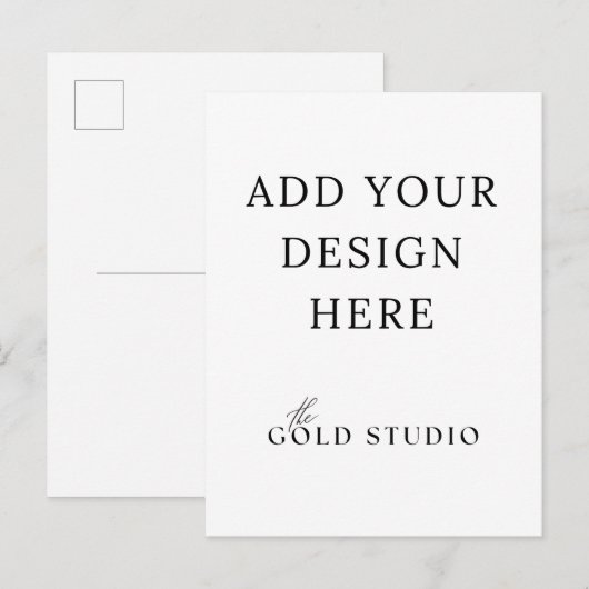 Briefkaart Uitnodiging Portret Sjabloon Blank (Voorkant / Achterkant)