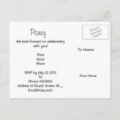 Briefkaart Uitnodiging Red Leather Bow Jewel (Achterkant)