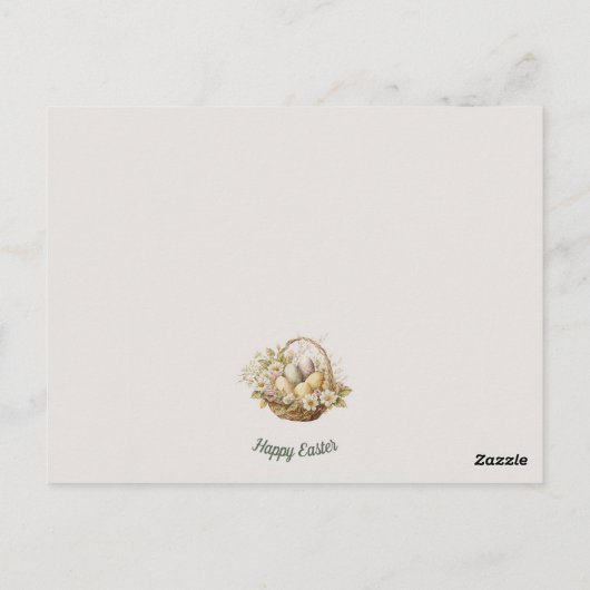 Briefkaart Uitnodiging tot Pasen (Achterkant)