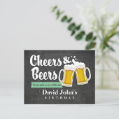 briefkaart-uitnodiging voor het verjaardagscadeau uitnodiging briefkaart (Staand voorkant)