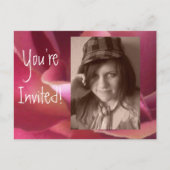 Briefkaart Uitnodigingen Voeg uw foto toe Verjaard (Voorkant)