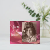 Briefkaart Uitnodigingen Voeg uw foto toe Verjaard (Staand voorkant)