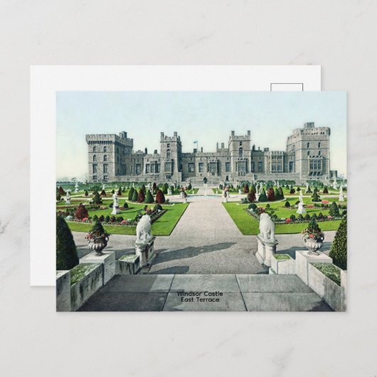  briefkaart uitzicht East Terrace Windsor Castle (Voorkant / Achterkant)