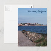 Briefkaart - uitzicht uit Nessebar, Bulgarije (Voorkant / Achterkant)