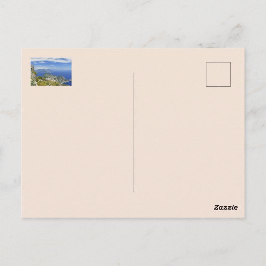 Briefkaart/Uitzicht van Capri van Atop Monte Solar Briefkaart (Achterkant)