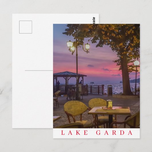 Briefkaart uitzicht van het Gardameer (Voorkant / Achterkant)