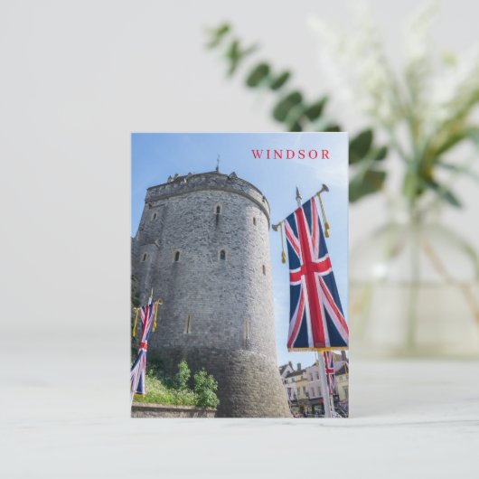 Briefkaart uitzicht van windmolentoren (Staand voorkant)