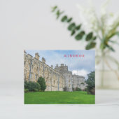 Briefkaart uitzicht Windsor Castle (Staand voorkant)