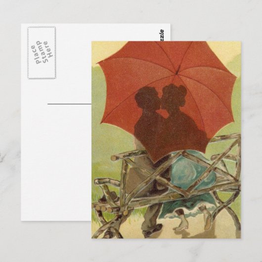 Briefkaart Umbrella Lovers (Voorkant / Achterkant)