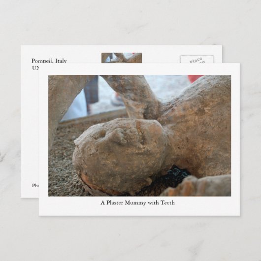 Briefkaart, UNESCO Mummy, Pompeii, Italië Teeth Briefkaart (Voorkant / Achterkant)