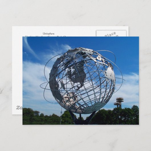 Briefkaart Unisphere (Voorkant / Achterkant)