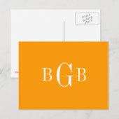 BRIEFKAART - uw monogram (Voorkant / Achterkant)