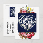 Briefkaart "Vader HEER zegene mijn HUIS" (Voorkant / Achterkant)