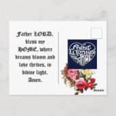 Briefkaart "Vader HEER zegene mijn HUIS" (Achterkant)