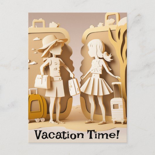 Briefkaart vakantietijd (Voorkant)