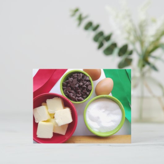 Briefkaart Vakbakkersingrediënten (Staand voorkant)