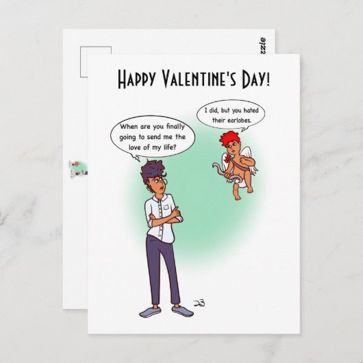 Briefkaart Valentijnsdag (Voorkant / Achterkant)