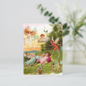 Briefkaart- Valentijnse Fairy Elves liefde Feestdagenkaart (Staand voorkant)