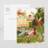 Briefkaart- Valentijnse Fairy Elves liefde Feestdagenkaart (Voorkant / Achterkant)